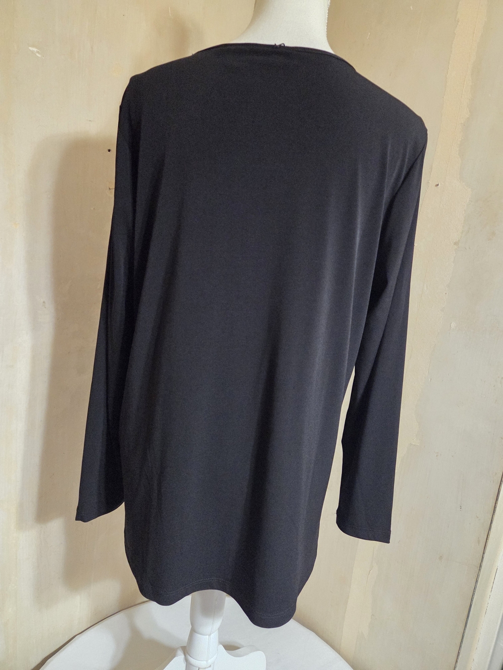 Susan Graver Black Long Sleeve Tunic - Picture 3 of 8